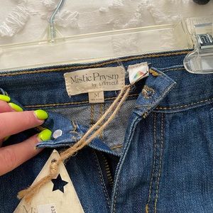 Lace bottom jean shorts